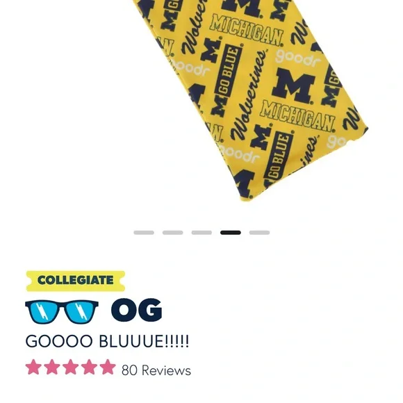 University of Michigan “Maize & Blue Sunglasses by goodr - Picture 4 of 6